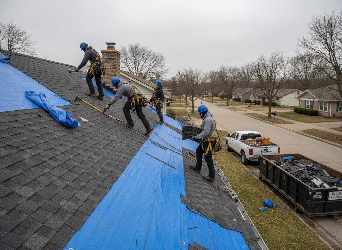 Wind Damage Roof Repair in Cedar Rapids, IA
